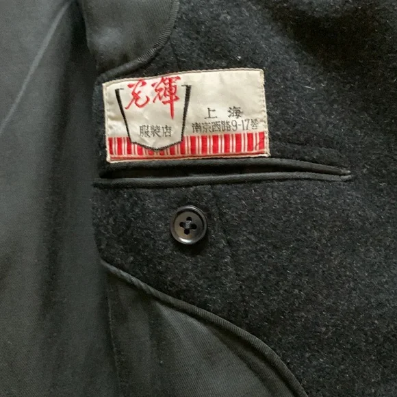 Guang Hui wool man peacoat in black. - Picture 11 of 11